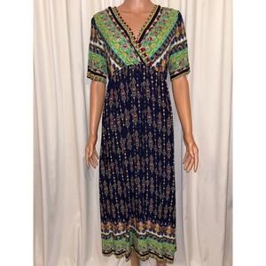 Boho Multi-Color Paisley Dress One Size